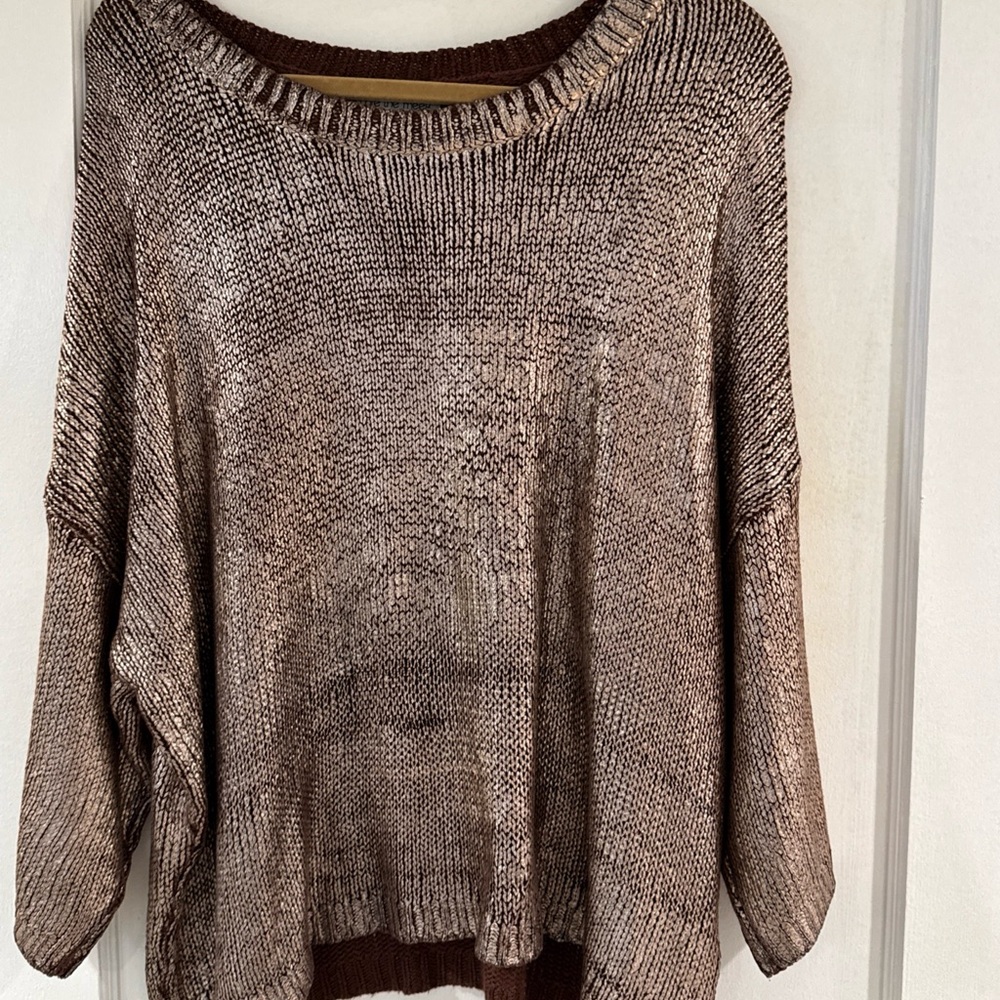 Blessed Are The Meek Rose Gold  Neck Sweater with Relaxed Fit